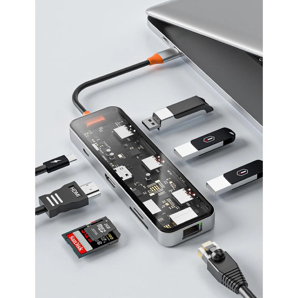 ƺ е   M1  CŸ , Ʈ ŷ ̼, 12  1, PD100W, USB3.0, USB2.0, HDMI 4K SD, TF , 3.5mm, 4K RJ45